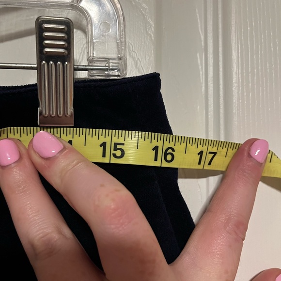 Blue velvety mini skirt with pockets NWT - Picture 8 of 9